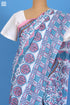 Mulmul Cotton Saree With Fall In Floral Block Print